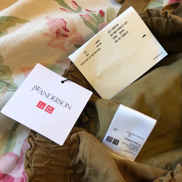 JW ANDERSON x UNIQLO Colab Size XS Linen Blend Tuck Short Paperbag LagenLook NEW - Picture 7 of 15
